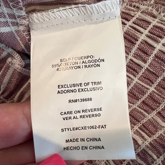 NWOT, Altar'd State Women's Purply/Mauve Striped Jumpsuit, Size Medium - Picture 8 of 13